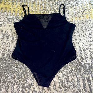 by the way. size M black bodysuit with mesh NEW